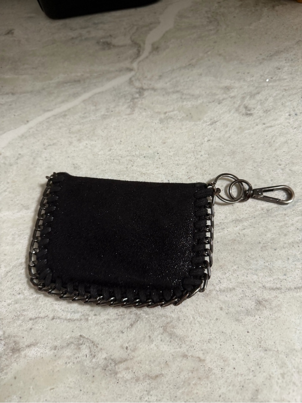 Black Chain Mini Wallet Keychain - Picture 2 of 3